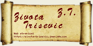 Života Trišević vizit kartica